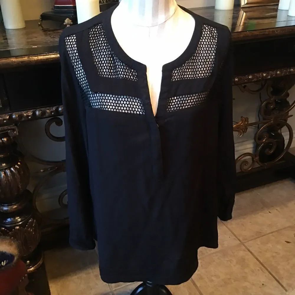 Stitch Fix Black Mesh Top